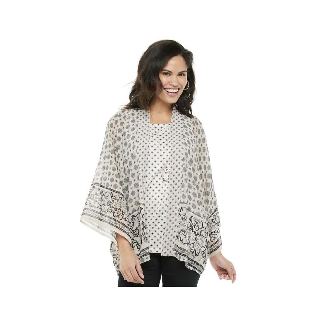 croft barrow Black&White Short Duster Sz. XS NWT